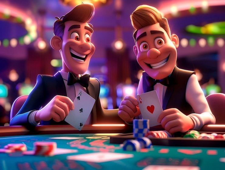 Live dealer arranging Capsa Banting cards during a game